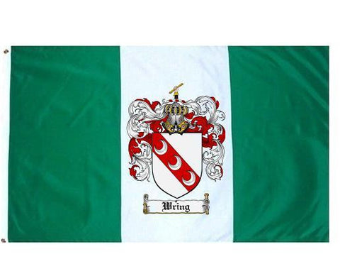 Wring family crest coat of arms flag