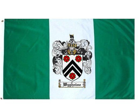 Wygholme family crest coat of arms flag