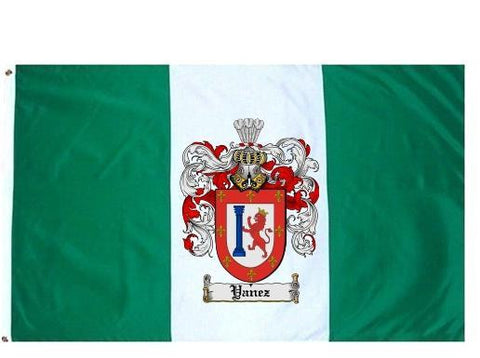 Yanez family crest coat of arms flag