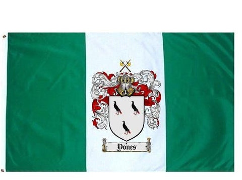 Yones family crest coat of arms flag