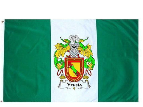 Yrusta family crest coat of arms flag