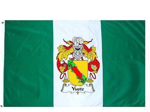 Yuste family crest coat of arms flag