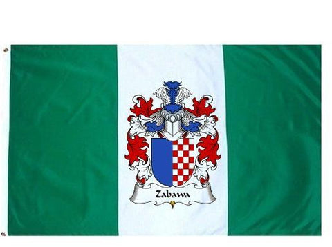 Zabawa family crest coat of arms flag