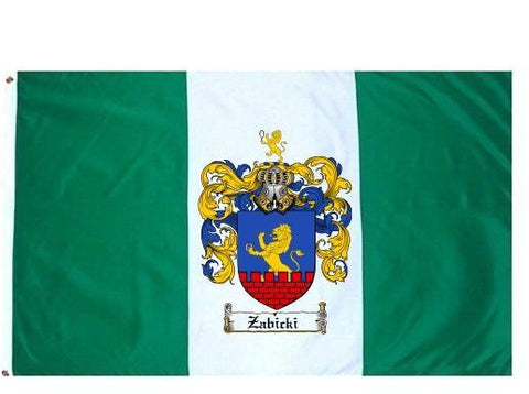 Zabicki family crest coat of arms flag