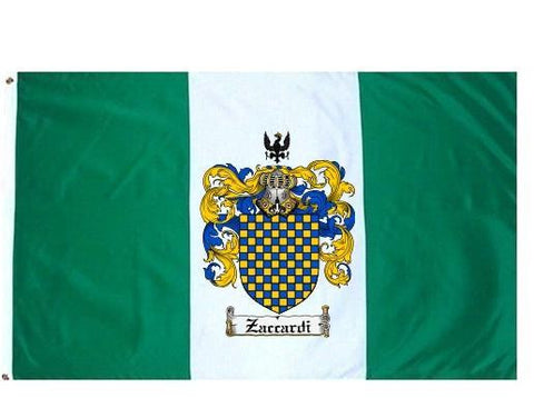 Zaccardi family crest coat of arms flag