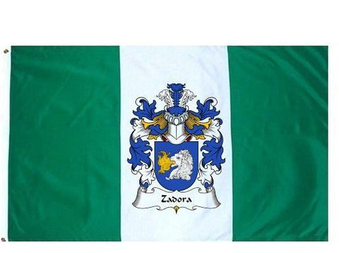 Zadora family crest coat of arms flag