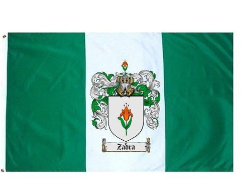 Zadra family crest coat of arms flag