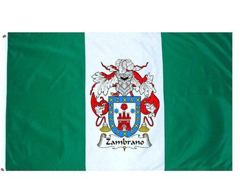 Zambrano family crest coat of arms flag