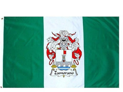 Zamorano family crest coat of arms flag