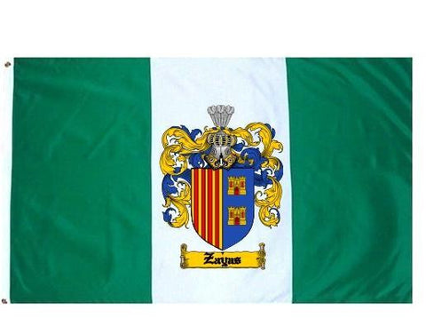 Zayas family crest coat of arms flag