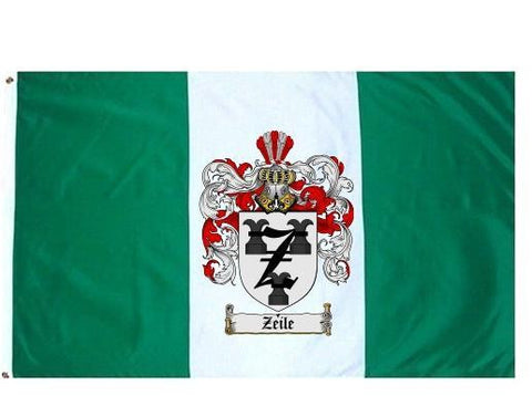 Zeile family crest coat of arms flag