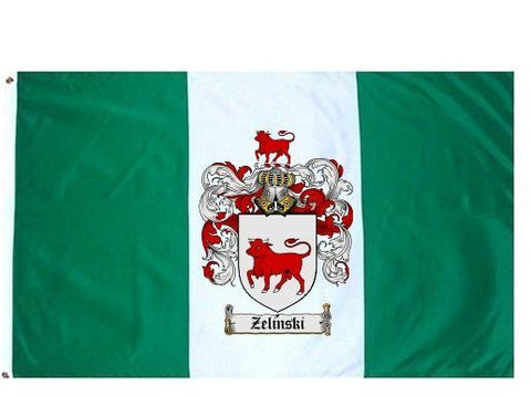 Zelinski family crest coat of arms flag