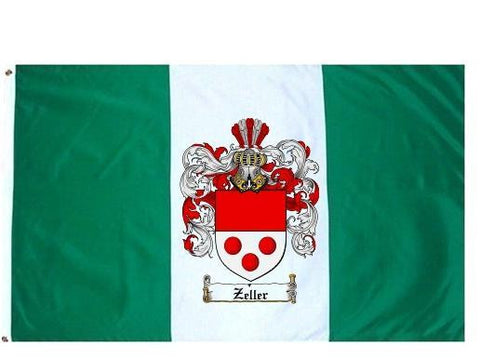 Zeller family crest coat of arms flag