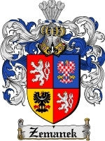 Zemanek coat of arms family crest download