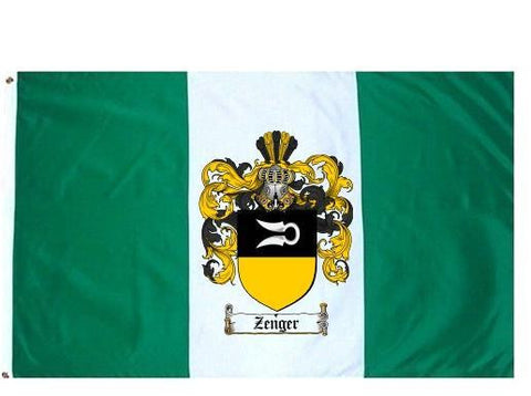 Zenger family crest coat of arms flag