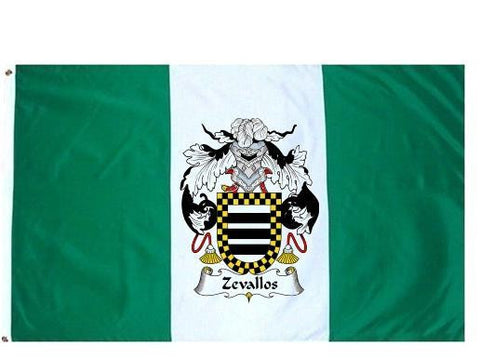 Zevallos family crest coat of arms flag