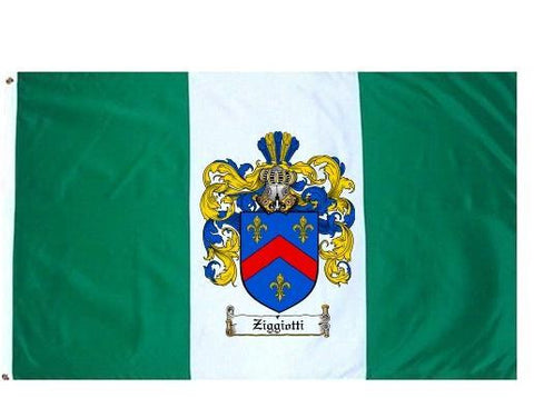 Ziggiotti family crest coat of arms flag