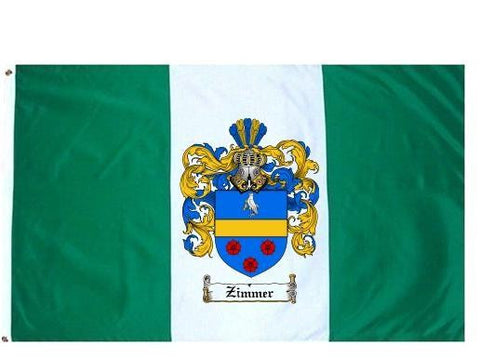 Zimmer family crest coat of arms flag