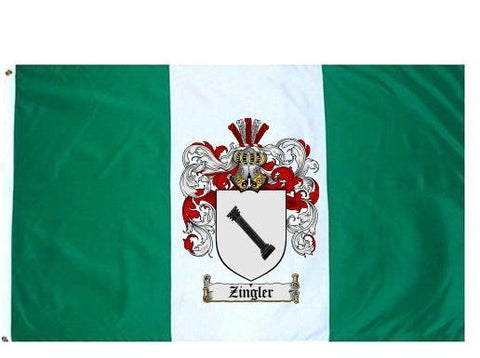 Zingler family crest coat of arms flag