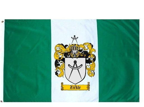 Zirkle family crest coat of arms flag