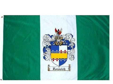 Zorovich family crest coat of arms flag