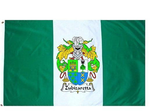 Zubizaretta family crest coat of arms flag