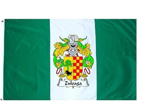 Zuloaga family crest coat of arms flag