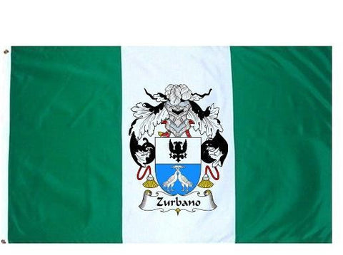 Zurbano family crest coat of arms flag