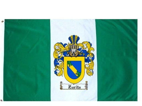 Zurita family crest coat of arms flag